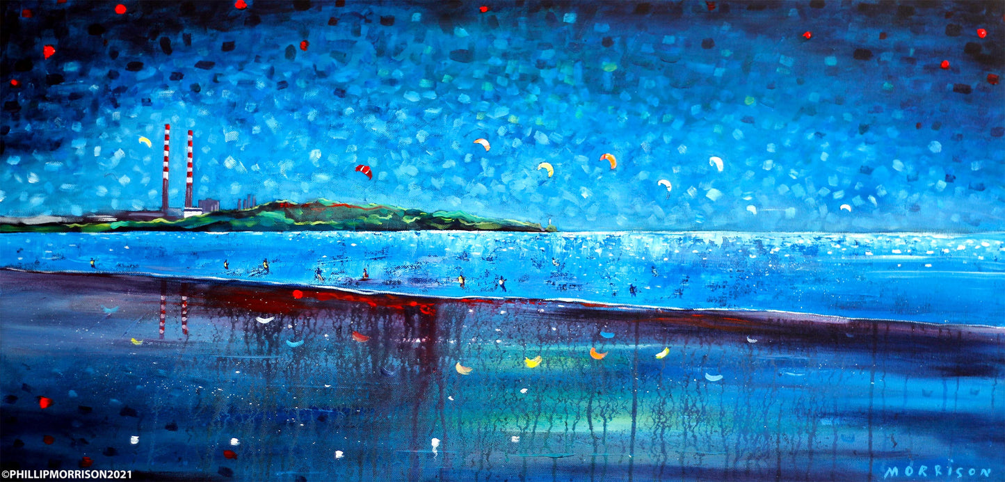 Sandymount Kites (Original painting 100x50cm)