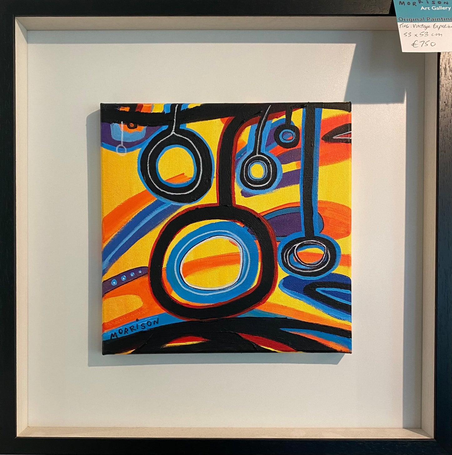 ‘Vintage Experiment’ black box framed 53x53cm