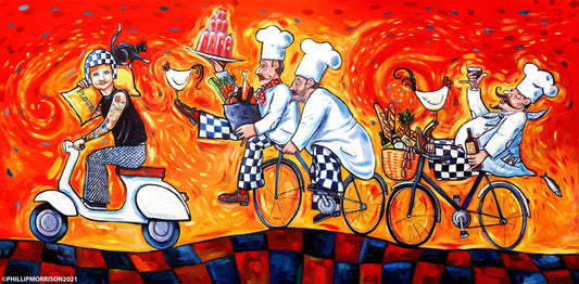 Tour de chefs - Original painting 100x50cm