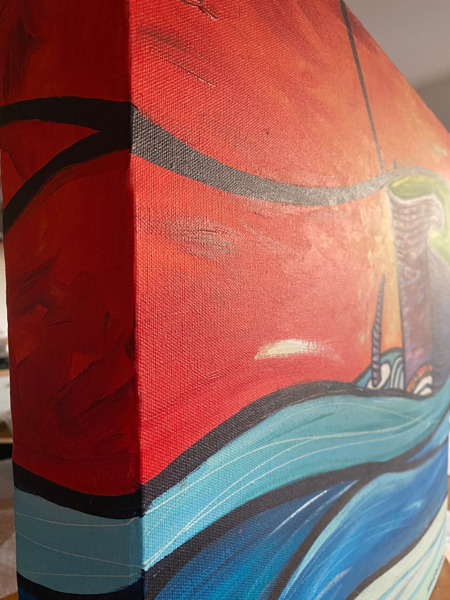 Cliff Swirl abstract 60x60cm